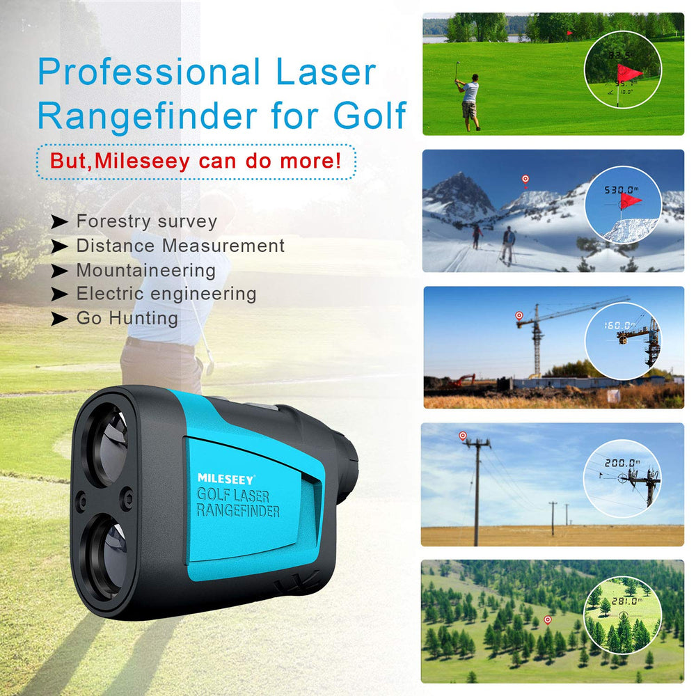 Real Instruments MiLESEEY Professional Precision Laser Golf Rangefinder 660 Yards with Slope Compensation,‚0.55yard Accuracy,Fast Flagpole Lock,6X Magnification,Distance/Angle/Speed Measurement for Golf,Hunting