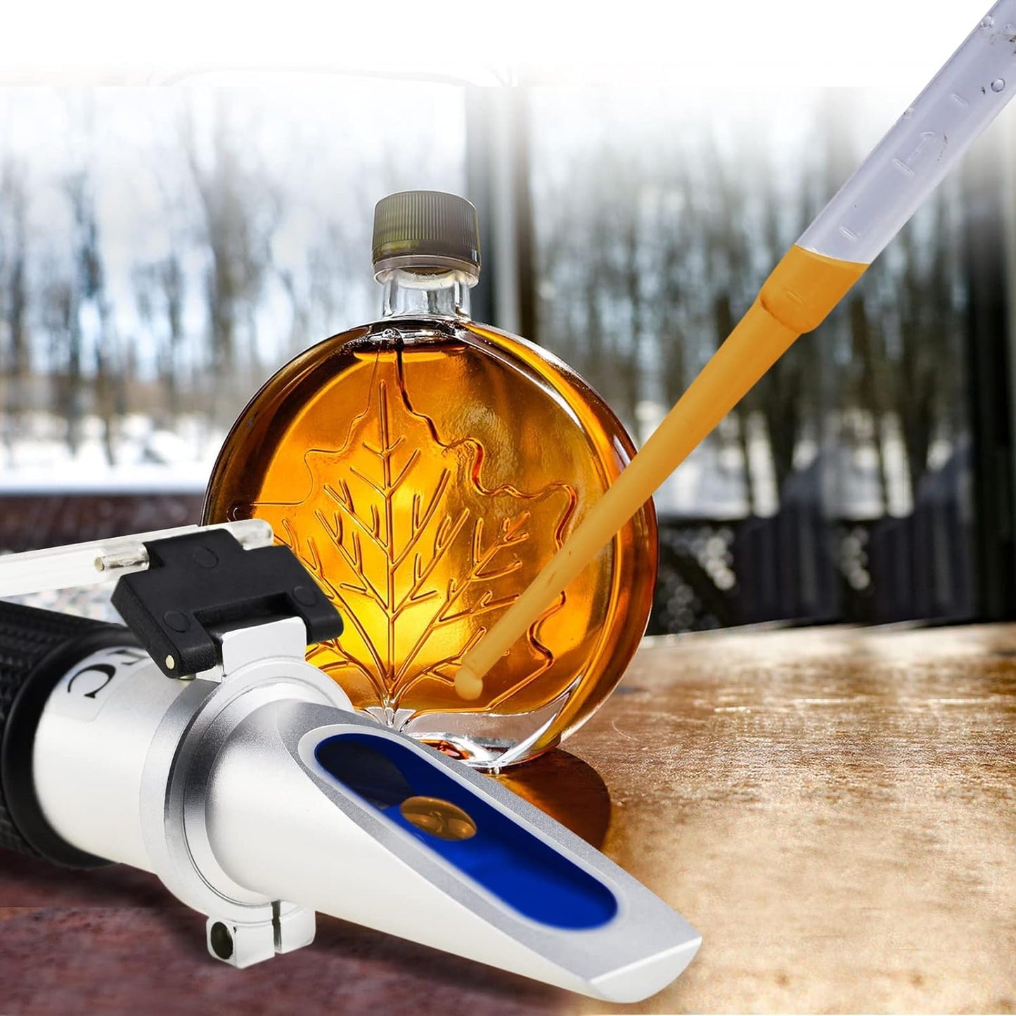 Real Instruments 0 To 10% Brix Refractometer Portable Hand Held Sugar Content Measurement With Atc Low-concentrated Sugar Content Solutions Maple Sap Cutting Liquid Cnc Maple Syrup Makers Tea