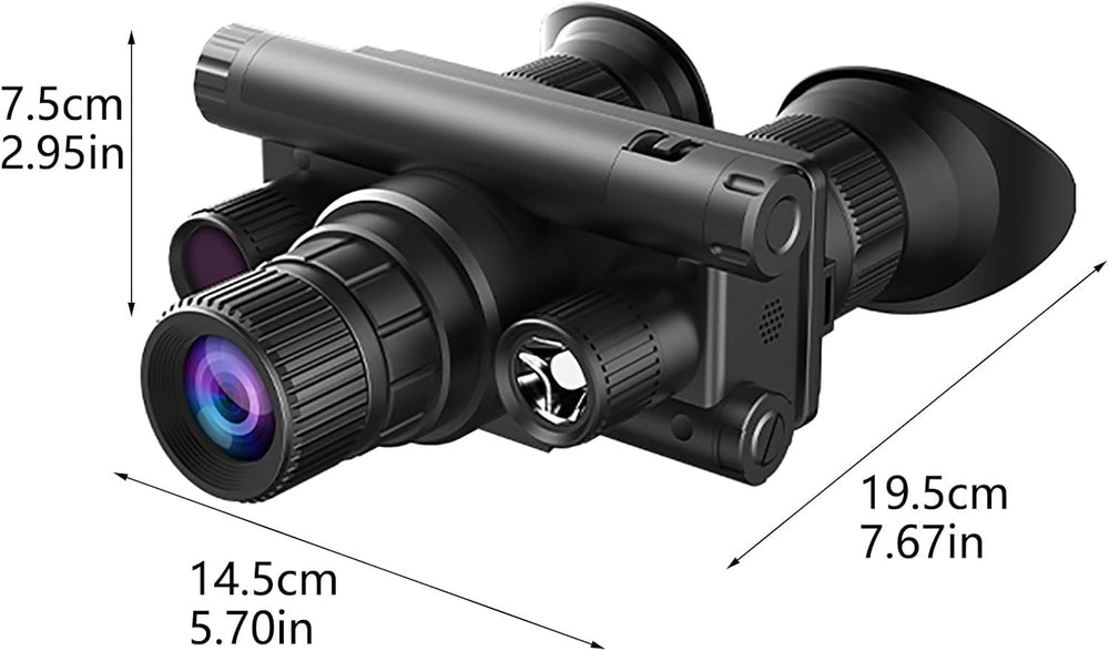 Real Instruments Night Vision Goggles New Round Screen NVZ9157, 32GB TF Card for Photo and Video, Low Light Full Color Outdoor Night Camera Digital Infrared Binocular Night