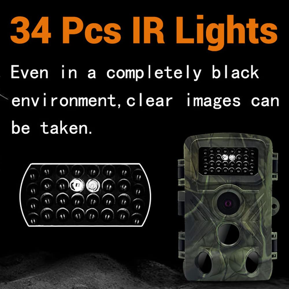 Real Instruments PR3000 36MP 1080P Night P Video Taking Trail Camera Multi-Function Outdoor s Animal Observation House Monitoring Camera IP66 Waterproof with 34 Lights Camera
