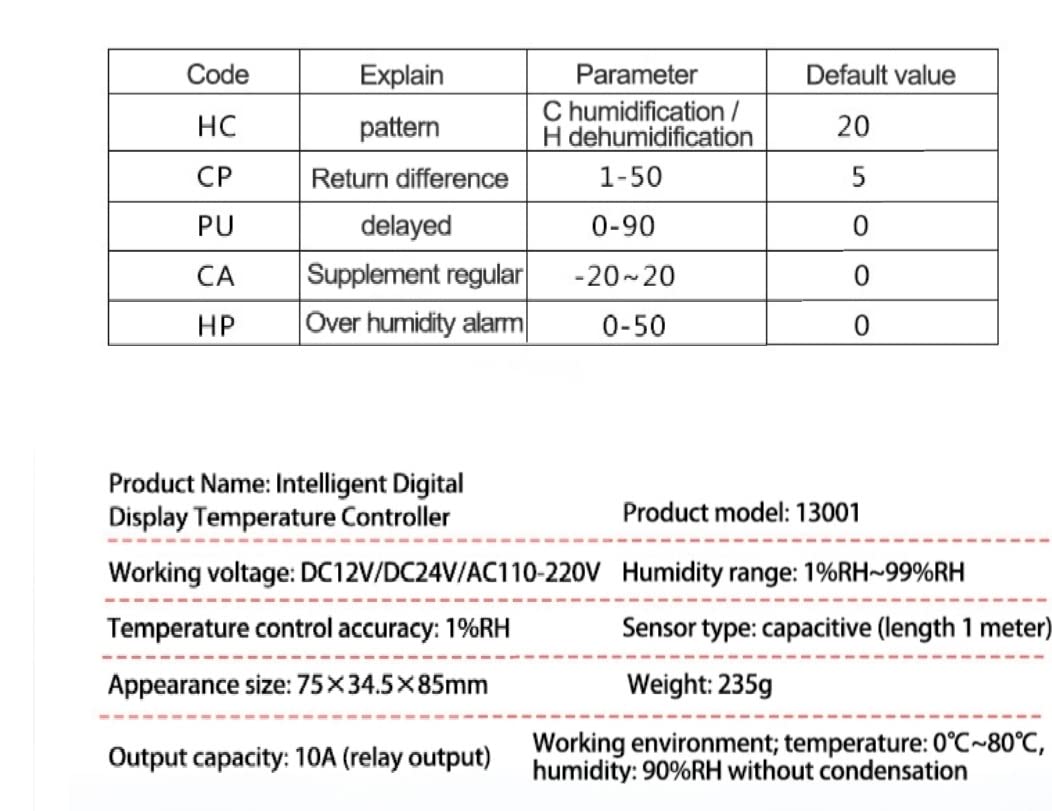 Real Instruments Digital LED Display Temperature Controller With Thermostat Control Switch NTC Sensor Probe For Egg Incubator (MH-13001)