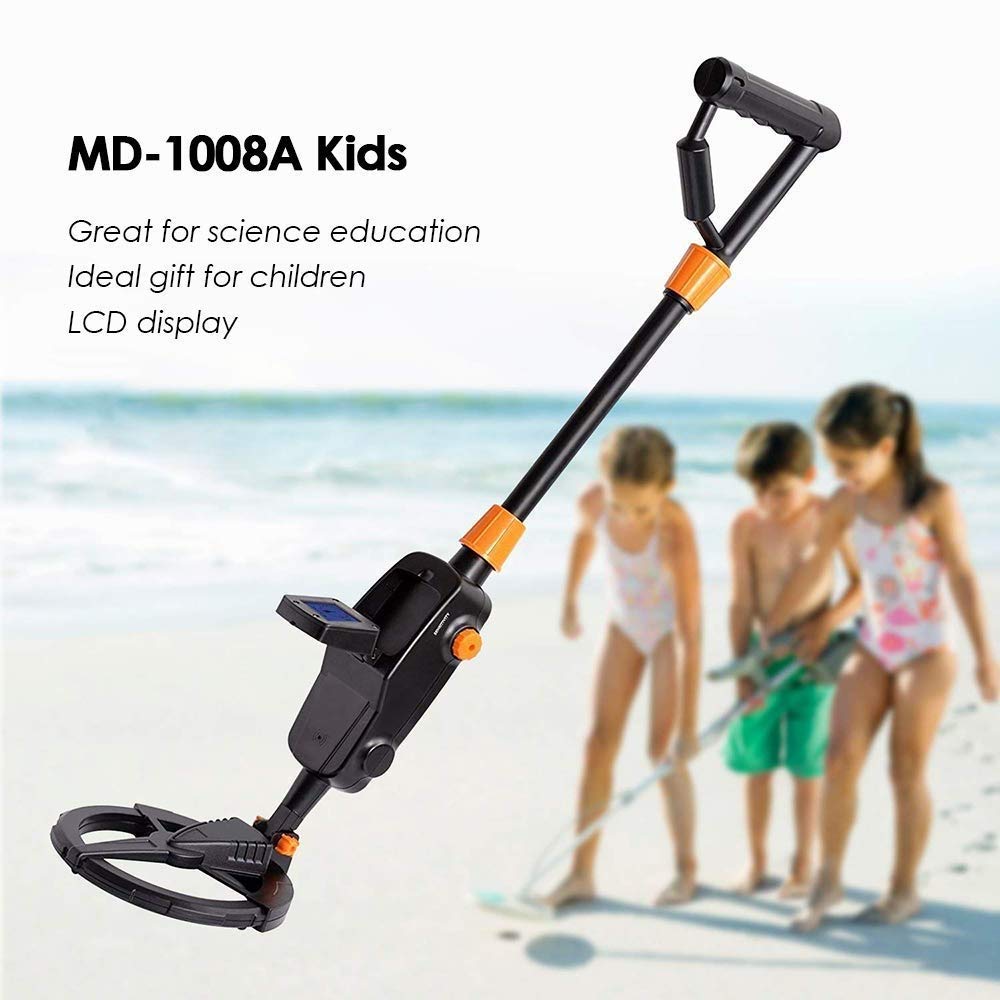 Real Instruments Metal Detector MD-1008A Pinpointer Advanced Kid's Gold Finder Treasure Hunter Pro 5-10 cm underground depth finder, gold detector, treasure hunter, pinpointer detection, waterproof Measuring Tool