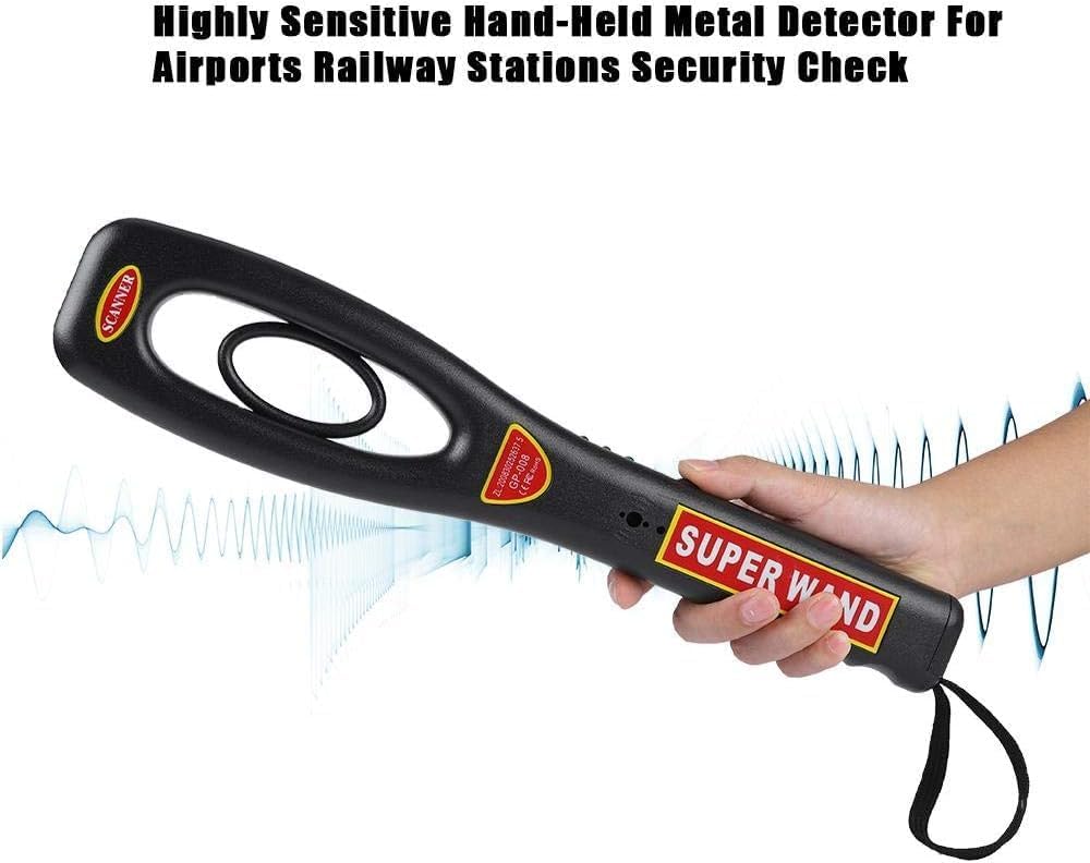 Real Instruments High Sensitivity Handheld Metal Detector for Malls, Airports, Railway Stations, Bank Security Check Advanced Metal Detector (GP-008)