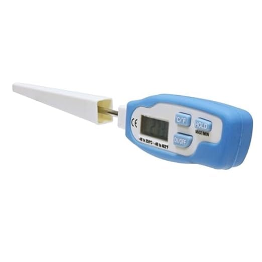 Real Instruments Instant Read Digital Meat Thermometer for Food, Bread Baking, Water, and Liquid. Waterproof and Long Probe with Meat Temp Guide for Cooking, Display with Backlit DTM-902