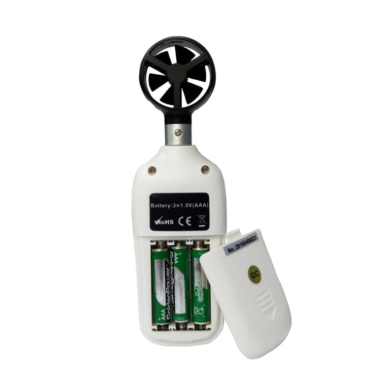 Real Instruments Anemometer RI-915 Digital Wind Speed Meter Portable Handheld LCD Display Anemometer Non-magnetic 0.4~30.0 m/s (0.1 m/s) For Wind Power Generation Nautical Measurement