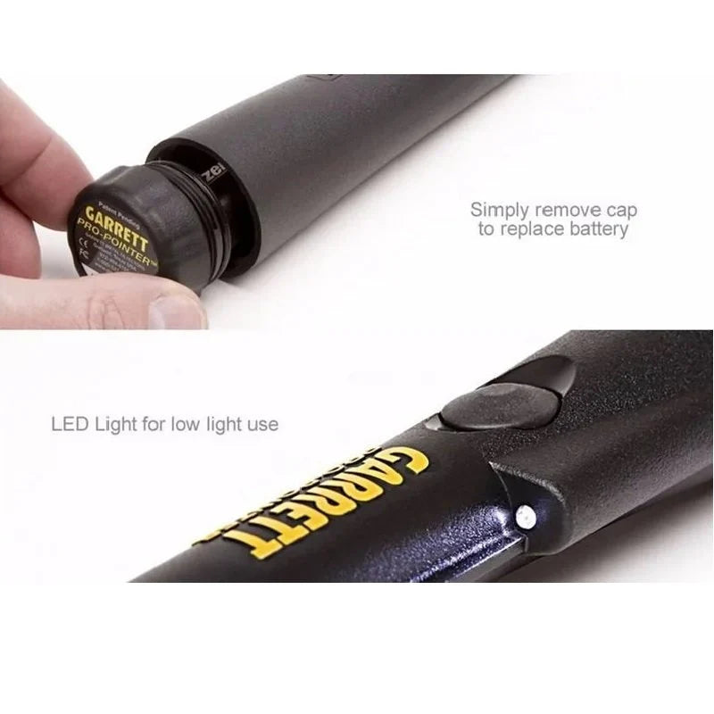 Garrett Pro Pointer Pinpointing Metal Detector 1166000 with Adjustable Sensitivity, 6.5 kHz Frequency, 8-Inch Maximum Detection Depth Waterproof, Audio and LED Indicators, Lightweight for Treasure Hunting, Security & Outdoor Exploration