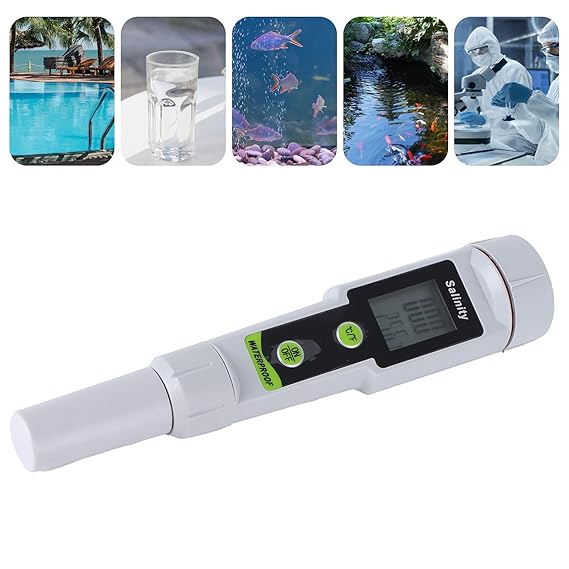 Real Instruments Digital PenType Salinity Meter, Seawater Hydrometer, Salt Content Detection in, for Pools, Drinking Water, Aquarium, SM-01