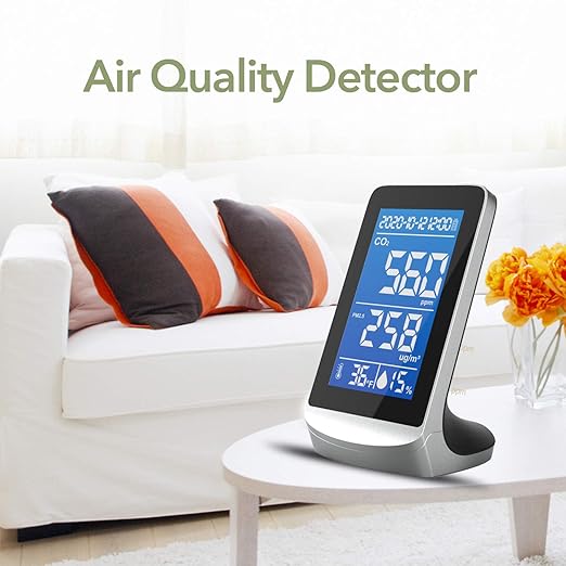 Real Instruments DM72D Portable Air Quality Analyzer Digital Display Screen CO2 Temperature Hdity Detector Multnctional Infrared NDIR Detector Desktop me useld Indoor Outdoor High Accurancy, AQM-04