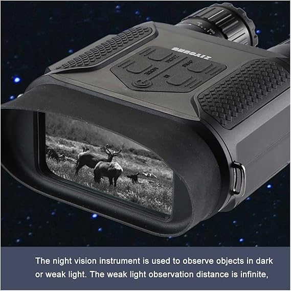 Real Instruments NV-400 B Digital Night Vision Binocular, NV400B Camera NV400B 7X31 Infared Digital Hunting Night Vision Binoculars 2.0 LCD Military Day Night NV Goggles Telescope IR Binocular Hunter (Black)
