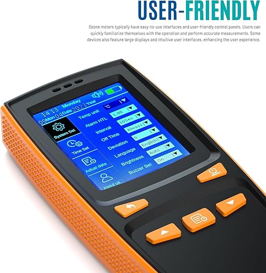 Real Instruments Ozone Meter Detector Air Quality Monitor Portable Ozone Analyzer Formaldehyde Detector Air Detector Intelligent Sensor Ozone Meter O3 Ozone Meter Air Pollution Detector, AQM-09