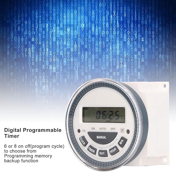 Real Instruments Frontier 5-Pin 30 Amp Heavy-Duty Programmable Timer Switch with High-Power Load Capacity, Automatic ON/OFF Scheduling, Multi-Function Control, Durable Design & Energy-Efficient Operation for Industrial, Commercial & Residential, FTS-5/30