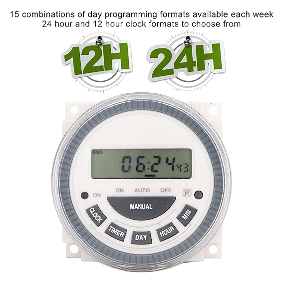 Real Instruments Frontier 5-Pin 30 Amp Heavy-Duty Programmable Timer Switch with High-Power Load Capacity, Automatic ON/OFF Scheduling, Multi-Function Control, Durable Design & Energy-Efficient Operation for Industrial, Commercial & Residential, FTS-5/30