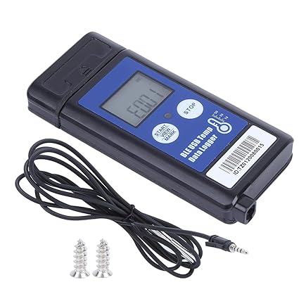 Real Instruments Tempu06 L Temperature Data Logger USB Portable Bluetooth Temperature Recorder Data Recorder Industrial Temperature Measuring Tool for Cold Chain Transport, Tempu06 L