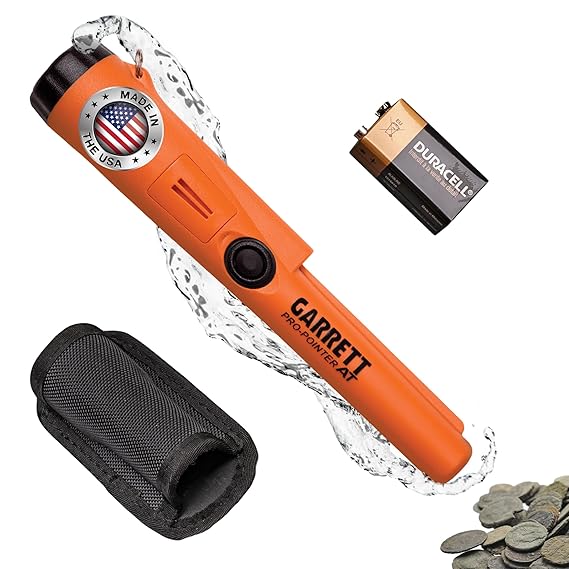 Garrett Metal Detector 1140900 Pro-Pointer with Adjustable Sensitivity, 6.5 kHz Frequency, 10-Inch Maximum Detection Depth, Waterproof, Audio & Visual Indicators, Ergonomic Handle, Lightweight for Treasure Hunting, Security & Outdoor Use
