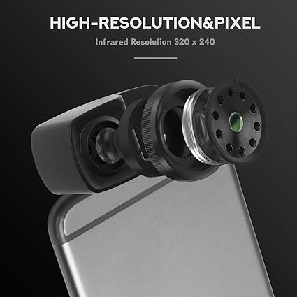 Real Instruments High Resolution 320x240 Thermal Imaging Camera HT-201 for Android Smartphones, USB Type-C - Black