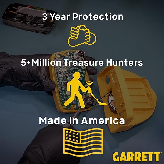 Garrett Metal Detector 1140900 Pro-Pointer with Adjustable Sensitivity, 6.5 kHz Frequency, 10-Inch Maximum Detection Depth, Waterproof, Audio & Visual Indicators, Ergonomic Handle, Lightweight for Treasure Hunting, Security & Outdoor Use