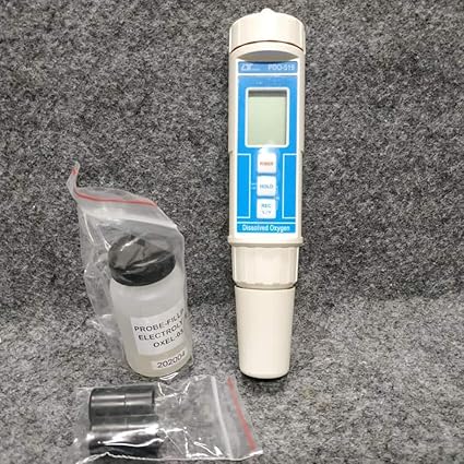 Lutron PDO-519 High-Precision Dissolved Oxygen Meter, Automatic Calibration, Polarographic Probe, Temperature Compensation, IP65 Splashproof Design for Water Quality Testing, Aquaculture, Environmental Monitoring & Laboratory Use