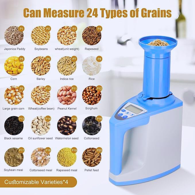 Real Instruments Grain Moisture Meter LDS-1G, Digital Grains Moisture Meter for 24 Kinds of Grains,Grains Moisture Testing, High Accuracy Digital Grain Moisture Analyzer for Rice,Corn,Wheat,Canola