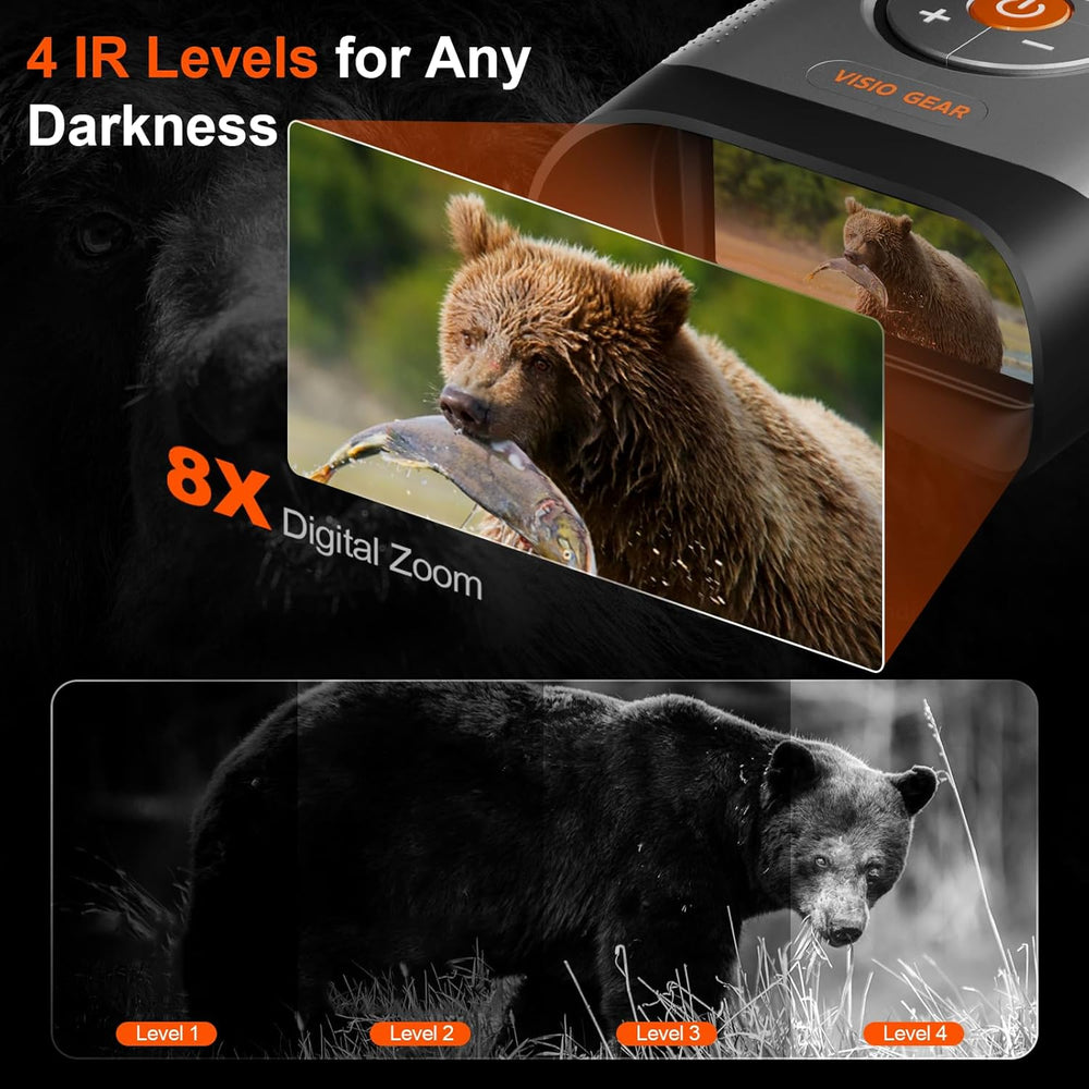 Real Instruments True 4K Night Vision Binoculars – Night Thunder X1 Night Vision Goggles for Adults with 3940ft Range, Full Color Photo and Video with App Control, 64GB Card for Camping & Security