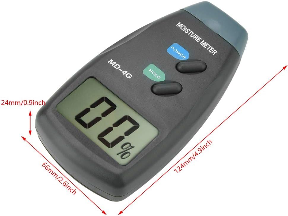 Real Instruments MD-4G Digital Wood Moisture Meter 0–99.9% Two-Pin Moisture Tester