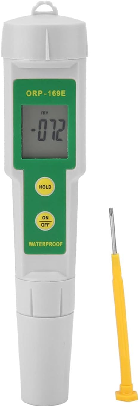 Real Instruments Professional ORP-169E Digital Redox Tester Portable Waterproof Ph Measurement Test Tool ORP Water Quality Meter Oxidation Reduction Detector Redox For Water Purity Pen 0~+/-1999mV