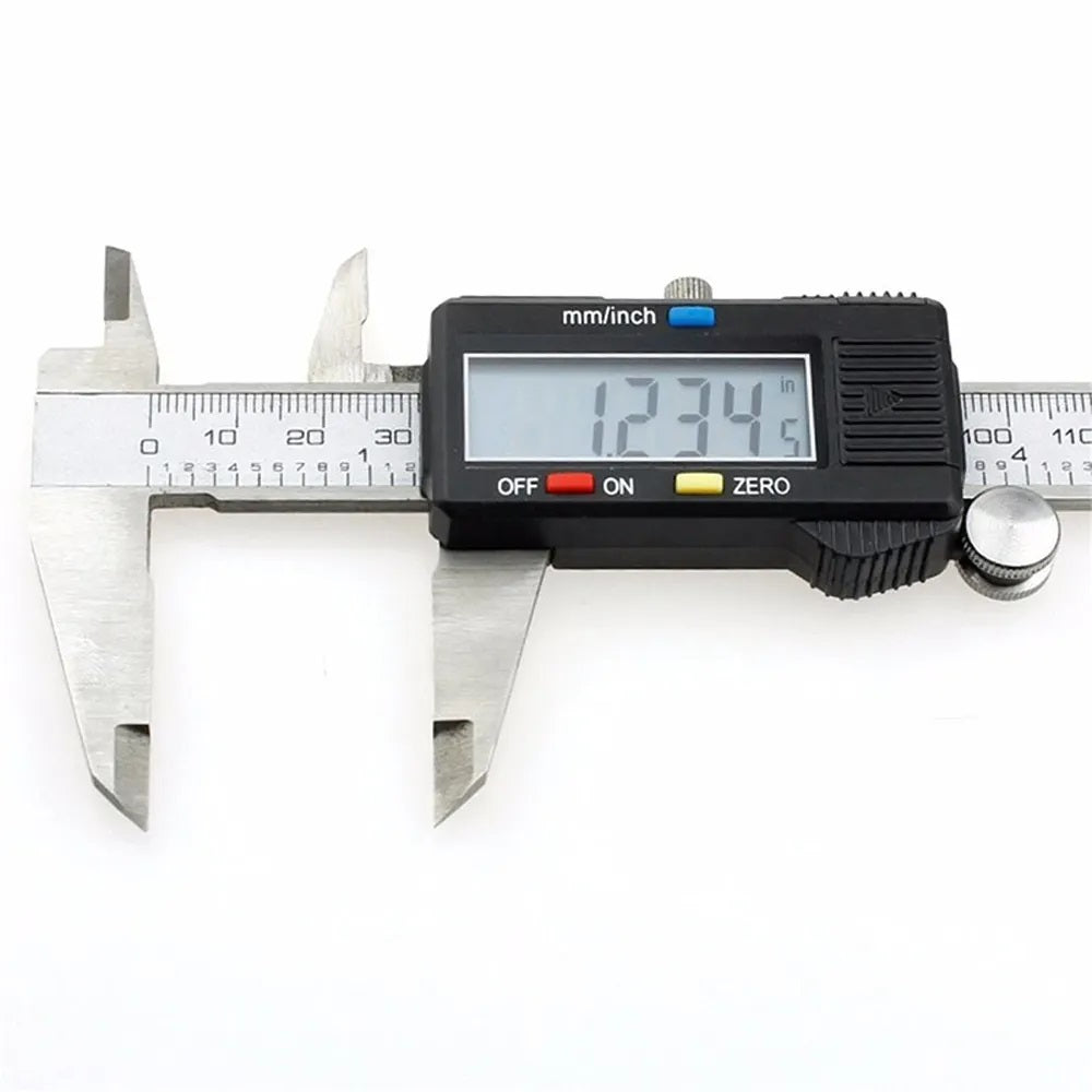 Real Intruments Digital Vernier Caliper 0-150mm/ 6 Inch with LCD Display, Dual Metric & Imperial Unit Conversion, Zero Setting Function, Stainless Steel Construction for Durability, Accurate Internal, External, Depth & Step Measurements, VC-01