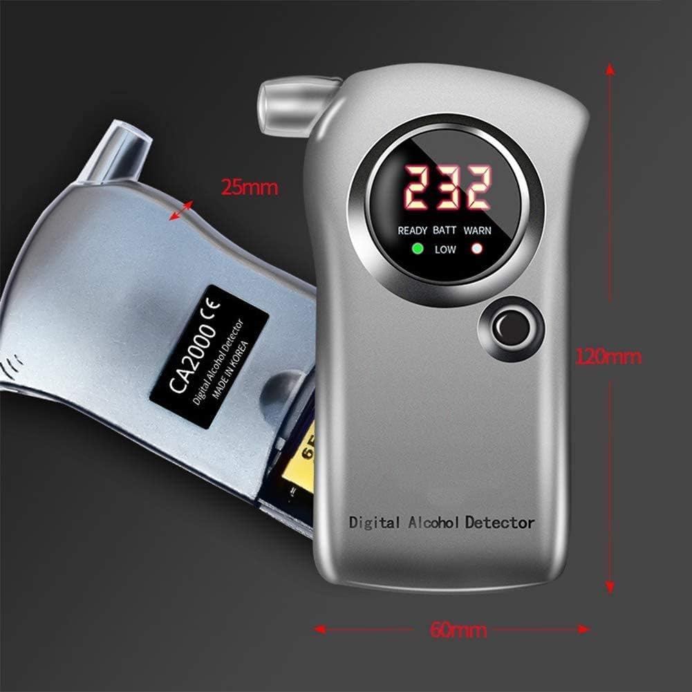 Real Instruments CA2000 Portable Digital Highly Reliable, Accurate & Quick Breath Alcohol Analyzer LED Display Alcohol Detector Breathalyzer Machine, AT-18