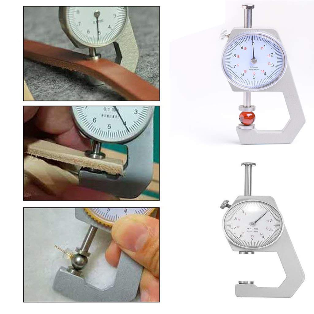 Real Instruments Portable Mini Precise Dial Thickness Gauge Meter Pearl & Diamond Gauge Measurement Tool Electronic Micrometer Thickness Meter (MATG-01)