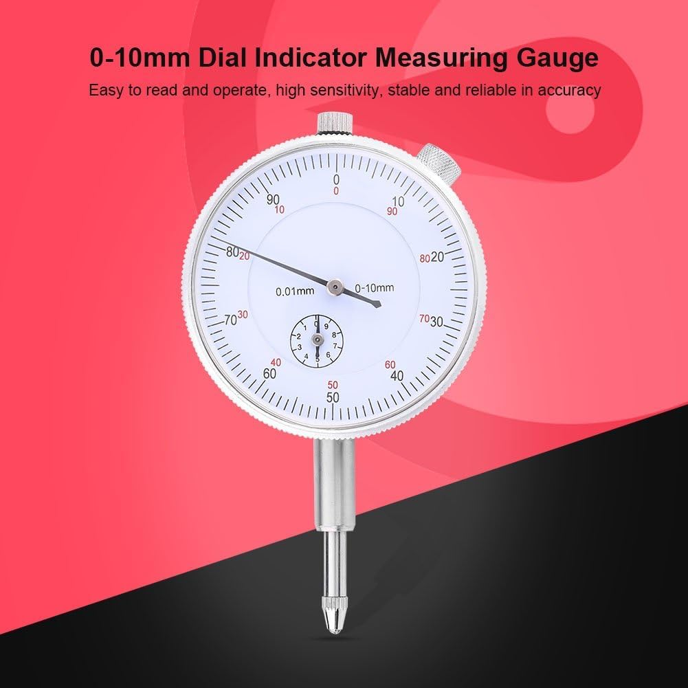 Real Instruments Dial Indicator Gauge Inch/Metric Conversion Probe Indicator Dial Test Gauge High Accuracy Dial Indicator Micrometer Precise Concentricity Measurement Instrument Tools (ADI-01)