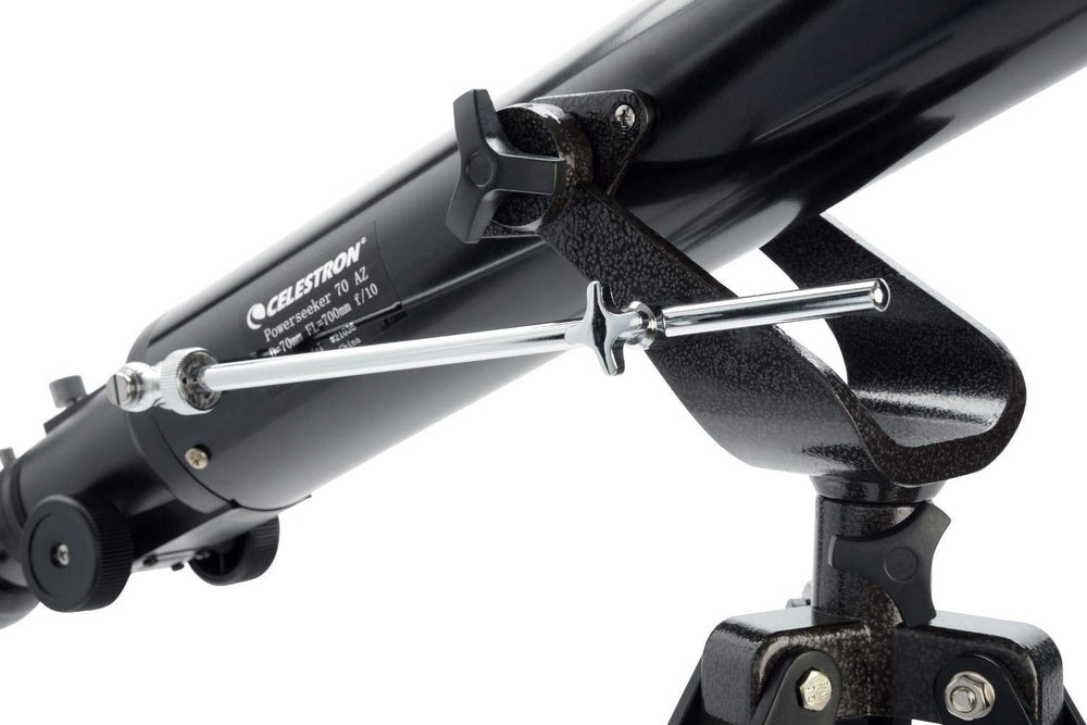 Celestron 70AZ Achromatic Refractor Telescope with 70mm Aperture, 700mm Focal Length, Altazimuth Mount, and Adjustable Aluminum Tripod for Beginner Astronomers and Terrestrial Viewing
