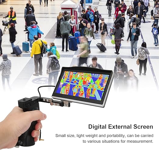 Real Instruments HT‑A4 Thermal Imaging Camera External Screen, 5 Inch Handheld Infrared Thermal Imaging Camera Colour Display 800 x 480 LCD Thermal Imaging Camera External Display for Outdoor Search