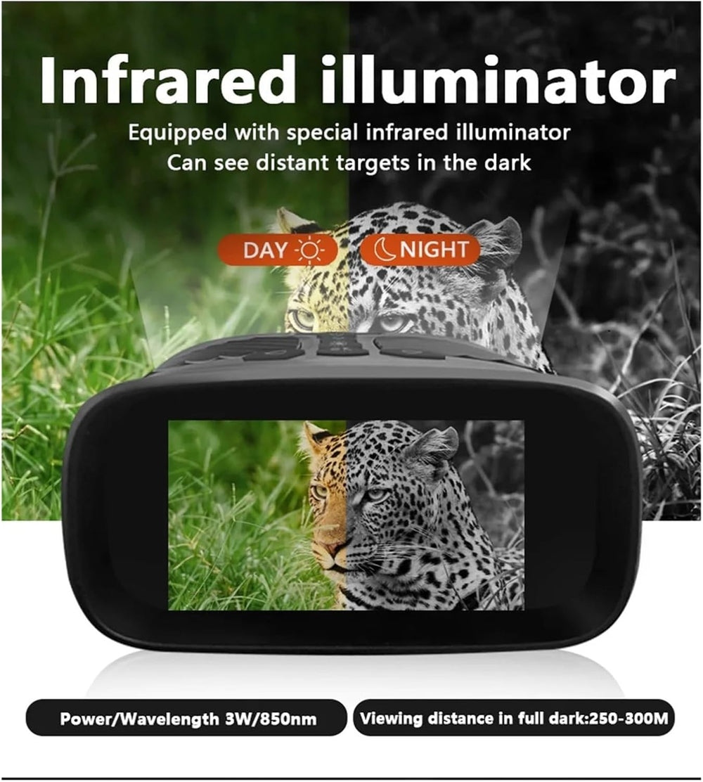 Real Instruments DT-39 Portable Night Vision Binoculars - Waterproof, 3 Inches Screen, 10x Magnification | 40m Photo Resolution, 2.5k Uhd Video, Low Light Viewing