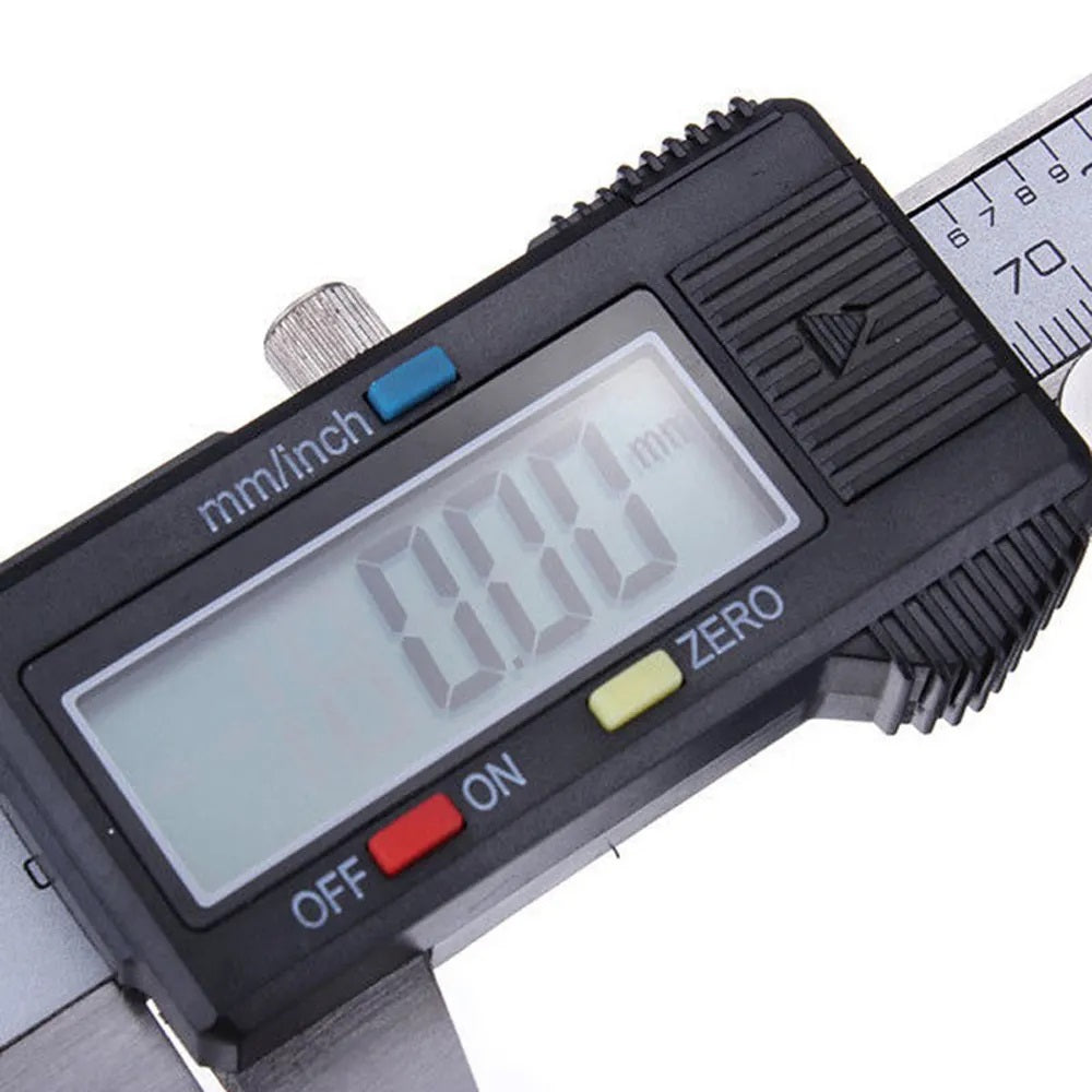 Real Intruments Digital Vernier Caliper 0-150mm/ 6 Inch with LCD Display, Dual Metric & Imperial Unit Conversion, Zero Setting Function, Stainless Steel Construction for Durability, Accurate Internal, External, Depth & Step Measurements, VC-01