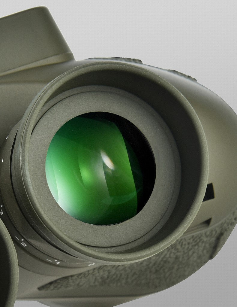 Real Instruments 10x50 Waterproof Marine Binoculars Floating Design with Compass & Rangefinder