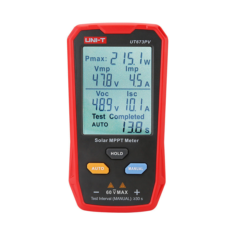 Real Instruments UT673PV Solar Panel Tester, Photovoltaic Multimeter 800W, Solar MPPT Meter with Large Ultra Clear LCD, Smart MPPT Open Circuit Voltage Troubleshooting, Data Test for Photovoltaic Modules
