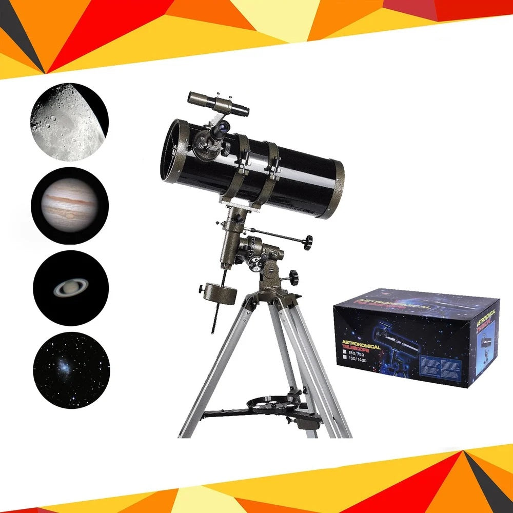 Real Instruments F750150 Telescope For Students High Power Telescope With Adjustable Tripod, F750150