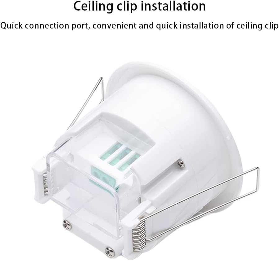 Real Instruments 110-240V Infrared Motion Sensor Switch, Recessed Fall PIR Ceiling Motion Sensor Detector Light Switch Adjustable 360 Degree