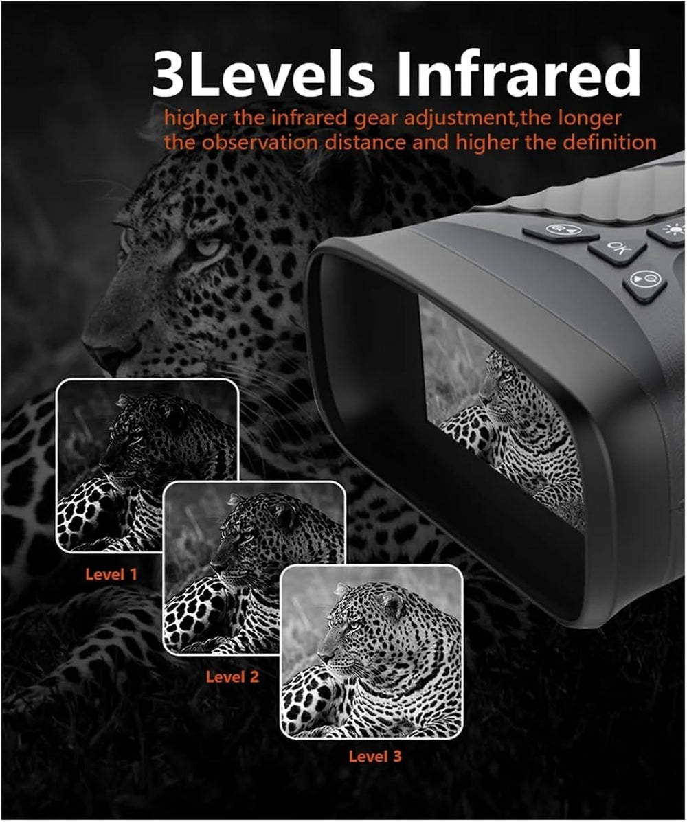 Real Instruments DT-39 Portable Night Vision Binoculars - Waterproof, 3 Inches Screen, 10x Magnification | 40m Photo Resolution, 2.5k Uhd Video, Low Light Viewing