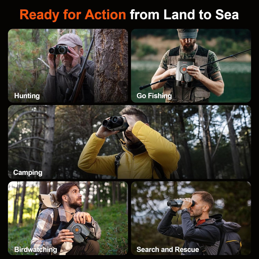 Real Instruments True 4K Night Vision Binoculars – Night Thunder X1 Night Vision Goggles for Adults with 3940ft Range, Full Color Photo and Video with App Control, 64GB Card for Camping & Security