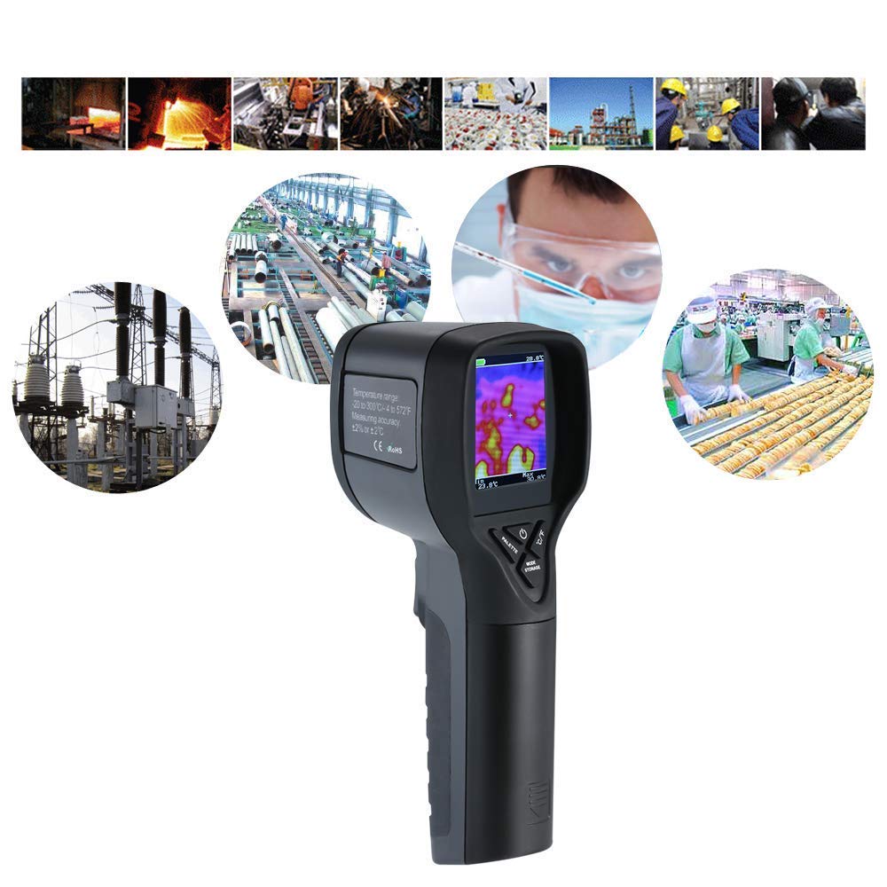 Real Instruments Digital Thermal Imager With 1024 Pixels 32x32 IR Resolution Long Range Infrared Focal Plane Measuring Temperature Imaging Camera Handheld Professional Model HT- 175