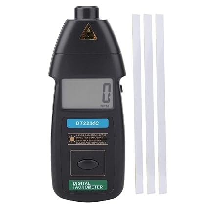 Real Instruments DT-2234C Handheld Non Contact Tachometer RPM Meter Rotation Speed Measurement Laser Type 2.5-99999 RPM Speed Meter Gauge