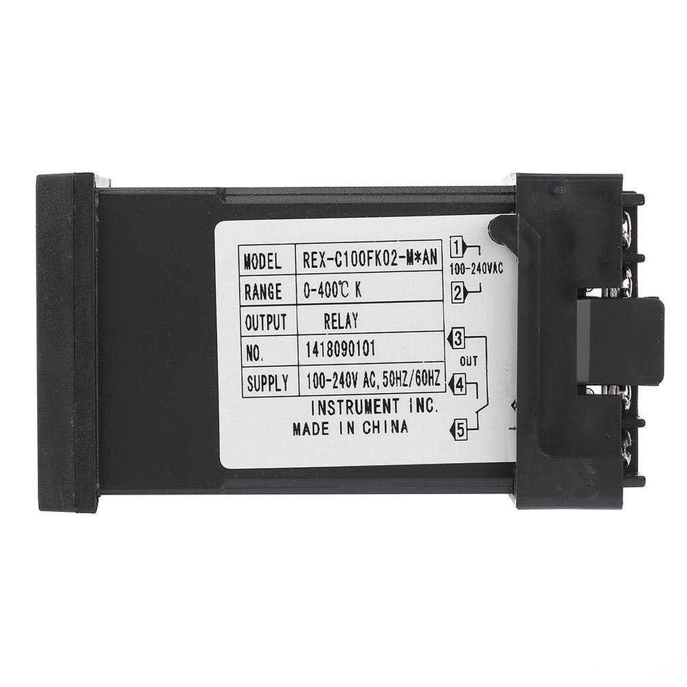 Real Instruments Digital LED Display Temperature Controller With Thermostat Control Switch NTC Sensor Probe For Egg Incubator (REX-C100)
