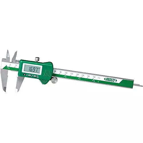 High-Precision Insize 0-200 mm Digital Vernier Caliper 1112-200 with Large LCD Display, Metric and Inch Conversion, Stainless Steel Body, Zero Reset Function and Accurate Measurement Capability for Industrial Applications, VC-15