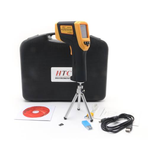 HTC IRX-67 High-Precision Non-Contact Infrared Thermometer with Dual-Laser Targeting, Adjustable Emissivity, Ultra-Fast Response Time, High Distance-to-Spot Ratio, Backlit LCD Display and Digital Temperature Measurement, IRX-67