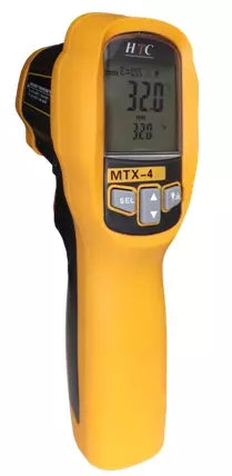 HTC MTX-4 High-Precision Infrared Thermometer with Dual-Laser Targeting, Wide Temperature Range, Non-Contact Digital Temperature Measurement, Adjustable Emissivity, Fast Response Time, Backlit LCD Display & Long-Distance Spot Ratio, MTX-4