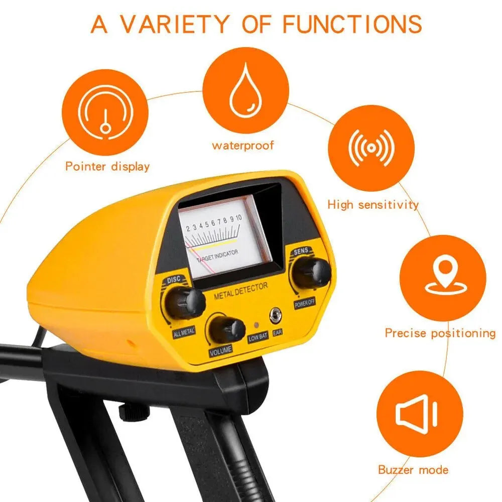 Real Instruments MD-5090 Professional Underground  Metal Detector – High Sensitivity with Analog Target Indicator, Adjustable Discrimination & Waterproof Coil – Ideal for Treasure Hunting, Coins, Relics & Jewelry