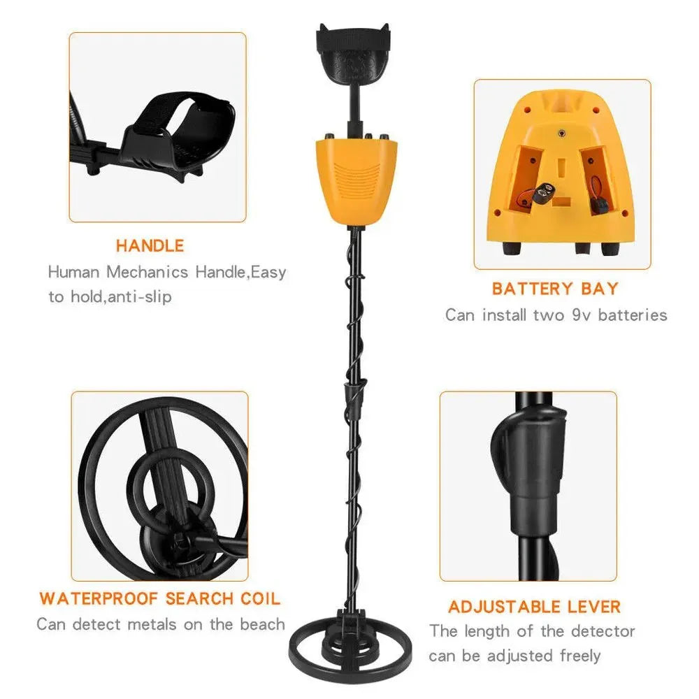 Real Instruments MD-5090 Professional Underground  Metal Detector – High Sensitivity with Analog Target Indicator, Adjustable Discrimination & Waterproof Coil – Ideal for Treasure Hunting, Coins, Relics & Jewelry