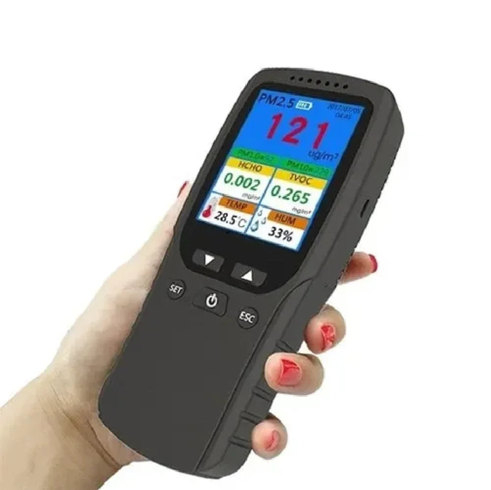 Real Instruments 8-in-1 Air Quality Monitor PM2.5, PM10, HCHO Meter AQM-05