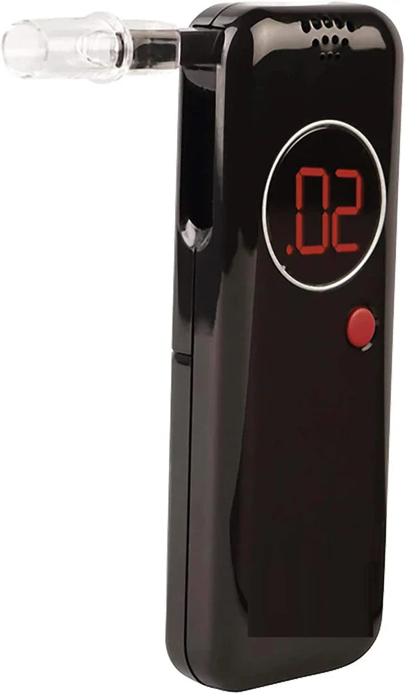 Real Instruments DZ505 Portable Digital Breath Alcohol Tester with Advanced Flat Surface Semiconductor Sensor Technology, High Sensitivity & Repeatability, LED Backlit Display, Audible and Visual Alarms for Exceeding Preset Alcohol Limits, AT-12