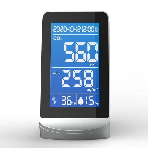 Real Instruments DM72D Portable Air Quality Analyzer Digital Display Screen CO2 Temperature Hdity Detector Multnctional Infrared NDIR Detector Desktop me useld Indoor Outdoor High Accurancy, AQM-04
